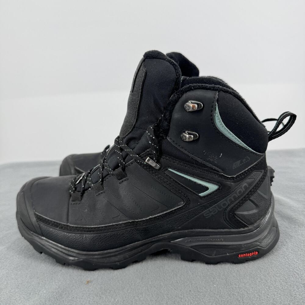 Salomon X Ultra Mid Winter CS WP Womens 5 Black Hiking Boots Contagrip